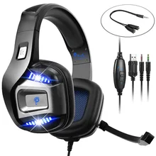 Professional Gamer Headset Led Light 3D Wired Headphone  For PS4 PS5 Fifa 21  Xbox Laptop PC Gaming Headphones Noise Reducetion