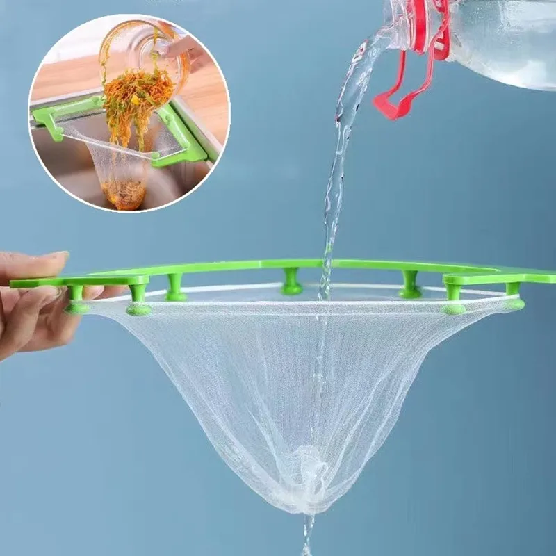 

Strainer Kitchen Sink Garbage Filter Net Strainer Basket Triangle Hanging Net Leftovers Filter Leftovers Mesh Strainer Gadgets