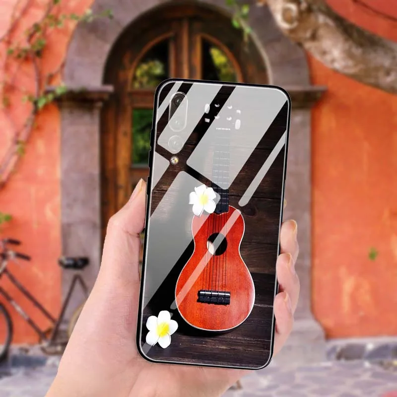 Струны для бас-гитары музыка Guitares закаленное стекло мобильный телефон чехлы Huawei