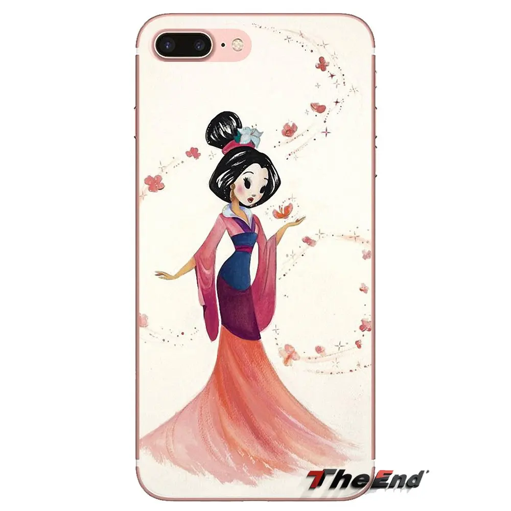 Китайский Японский стиль аниме Мулан для iPhone XS Max XR X 4 4s 5 5S 5C SE 6 6S 7 8 Plus samsung Galaxy J1 J3 J5
