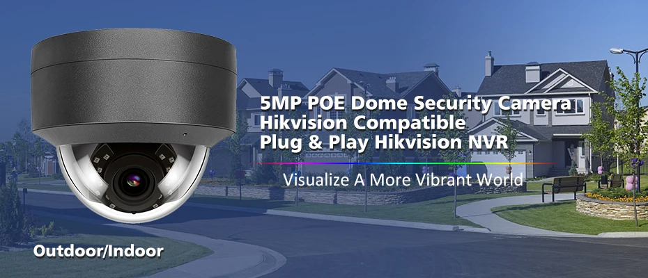 Новая совместимая с Hikvision 5MP камера безопасности наружная 5 MP видео наблюдения купольная ip-камеры с питанием по PoE HD