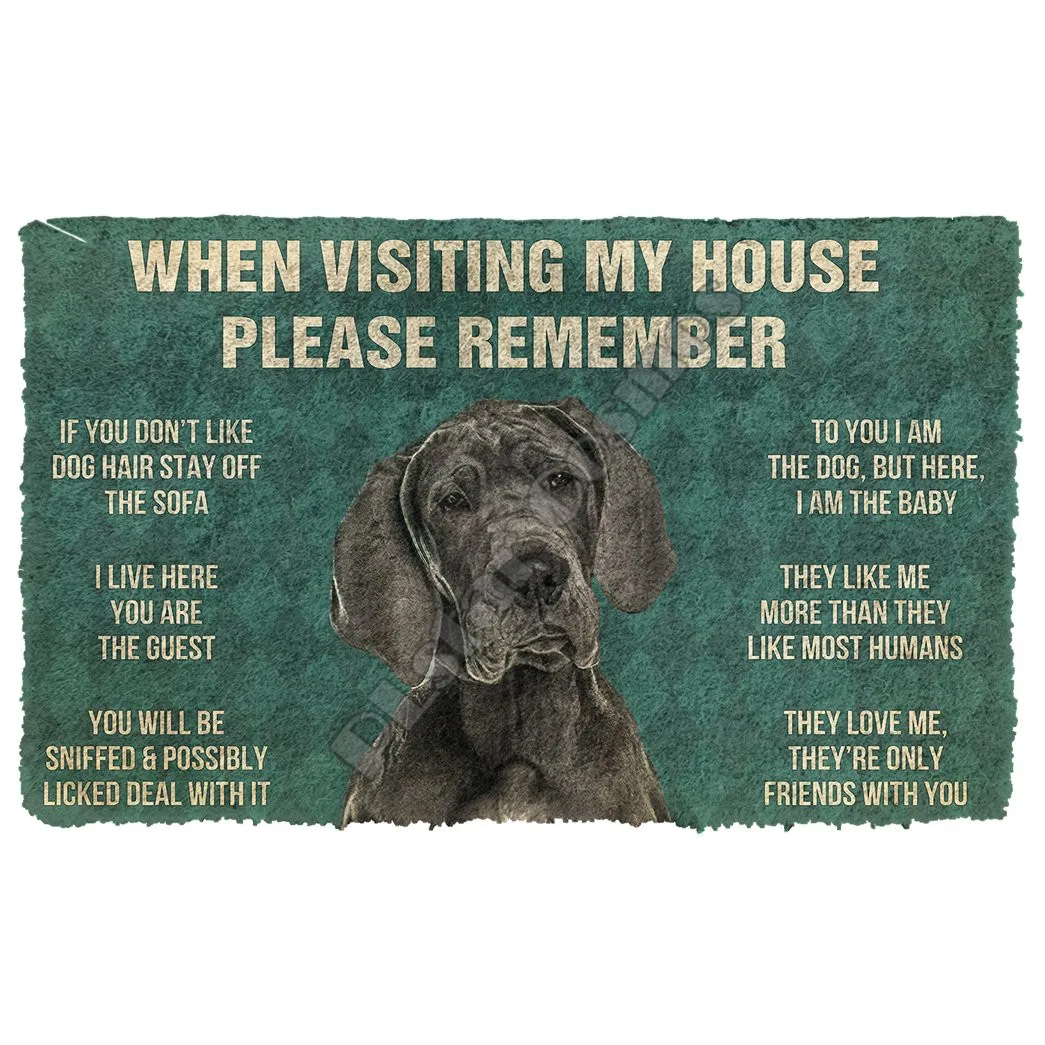 

Please Remember Golden Retriever Dog's House Rules Doormat Indoor Doormat Non Slip Door Floor Mats Decor Porch Doormat
