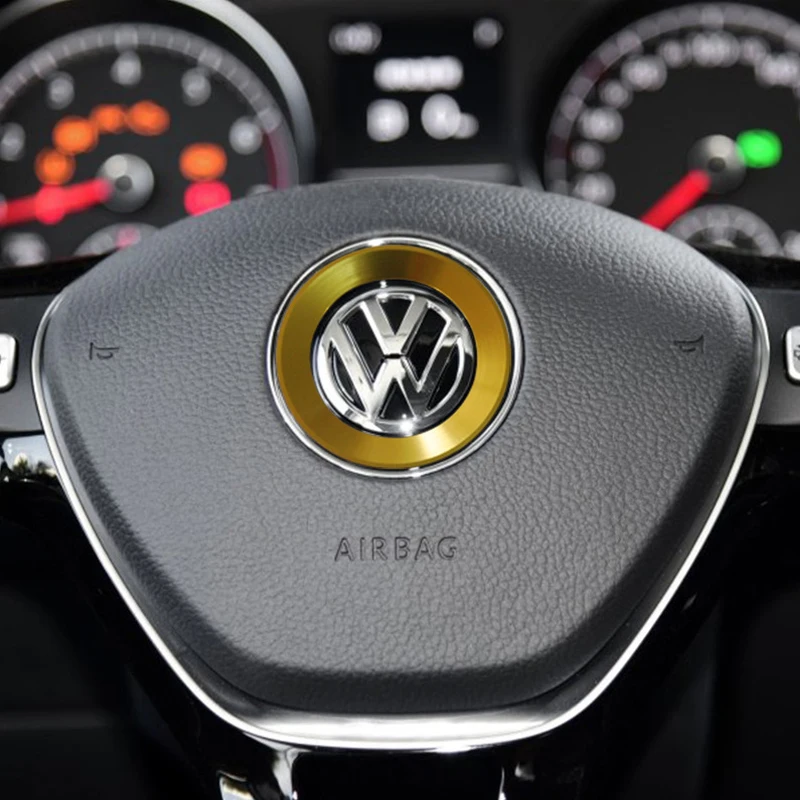 

Car Sticker New 3D steering wheel aluminium alloy styling case for Volkswagen SCIROCCO AMAROK TRANSPORTER ARTEON CADDY CARAVELLE