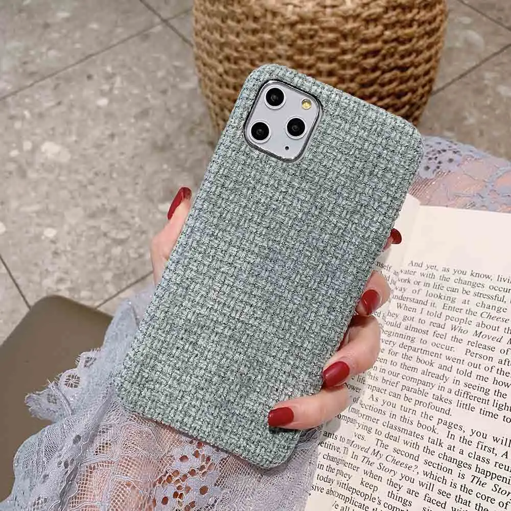Мягкий чехол из ТПУ с тканевой сеткой для iPhone 11 Pro Max XS XR Ультратонкий силиконовый