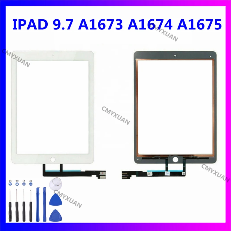 

New 9.7" Touchscreen For iPad Pro 9.7 A1673 A1674 A1675 Touch Screen Panel Digitizer Senor LCD Front Outer Glass Replace 2016