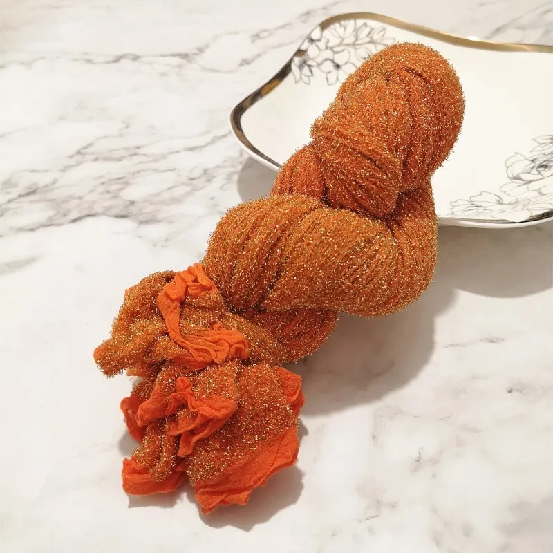 Orange 2 Pieces 2 шт золото/серебро нейлон чулок цветы материал DIY шелковые колготы изготовление моделирования цветы ручной работы Ронд домашний Цветочный декор - Цвет: Orange 2 Pieces