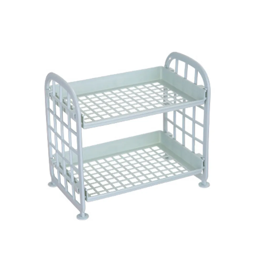 HSU двойная столешница полка стойка для хранения косметики кухонный стеллаж