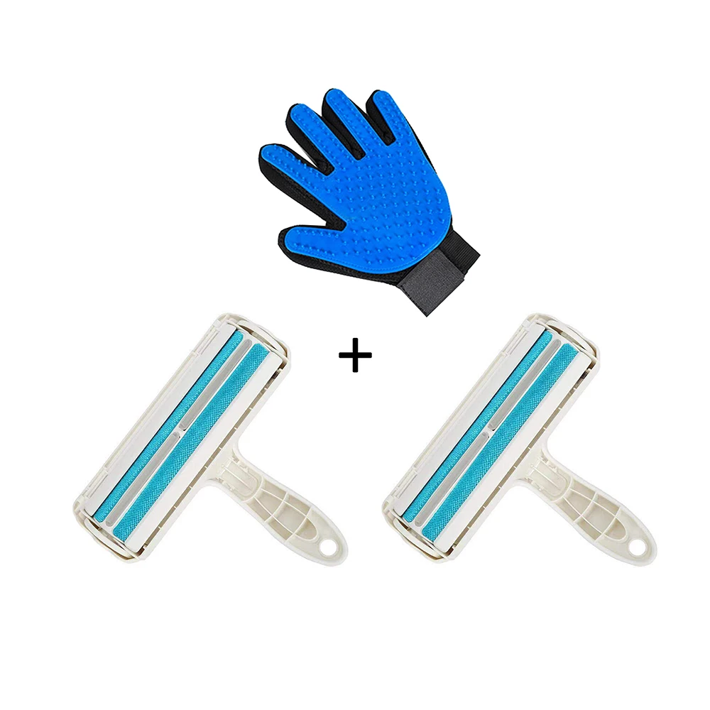 Набор для чистки домашних животных 2 полосный прибор удаления шерсти ролик собак