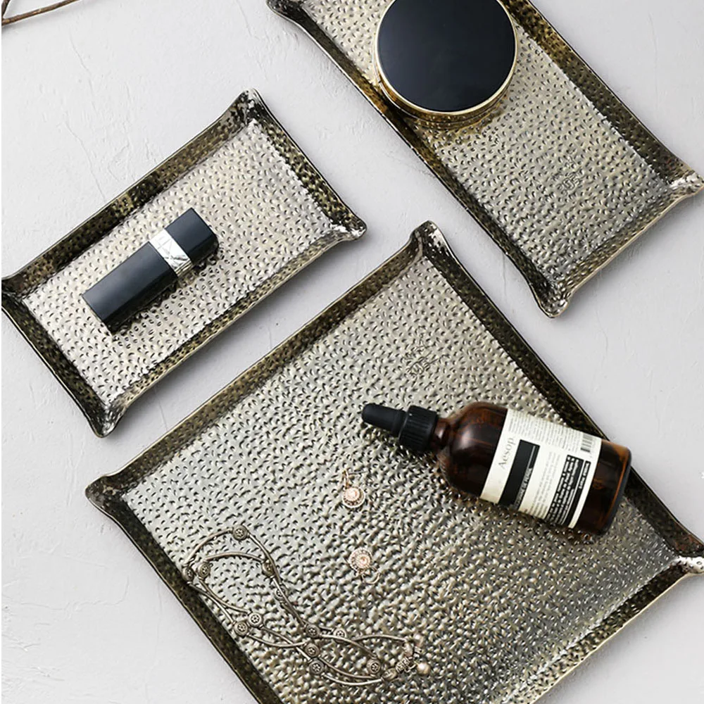 Поднос для хранения украшений в скандинавском стиле органайзер из нержавеющей