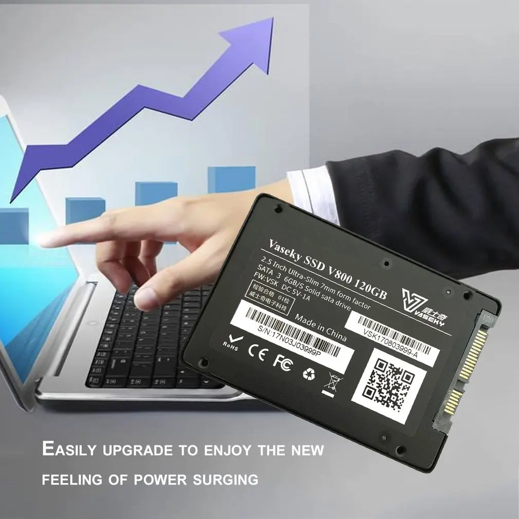 Vaseky V800 120G тонкий корпус ультра тонкий дизайн SSD жесткий диск мини SATA твердотельный накопитель подходит для ноутбука Настольный ПК