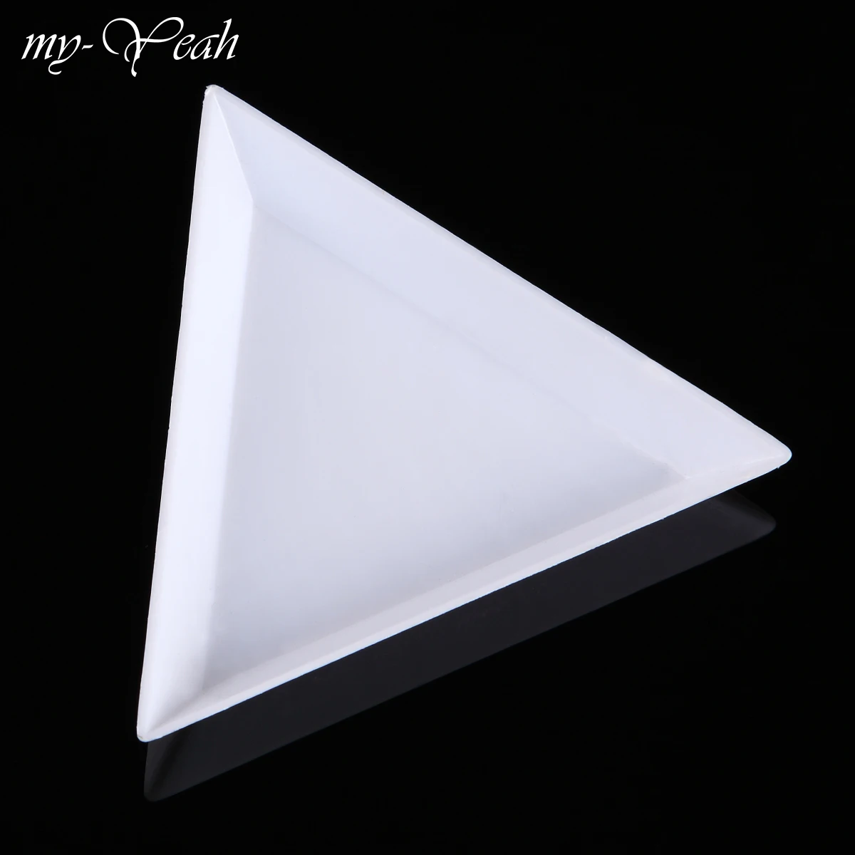 Triangle Plastic Nail Art Gem Diamond Glitter Crystal Sorting Trays Rhinestones Beads Decor Picker Storage Accessory White | Красота и