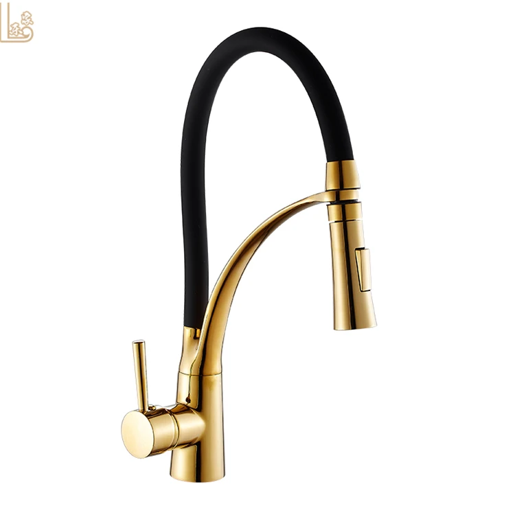 

Hot Cold Water Tap with Single Handle Kitchen Crane Tap Gold Kitchen Faucet Mixer Tap Rotation Pulldown Stream Sprayer Taps