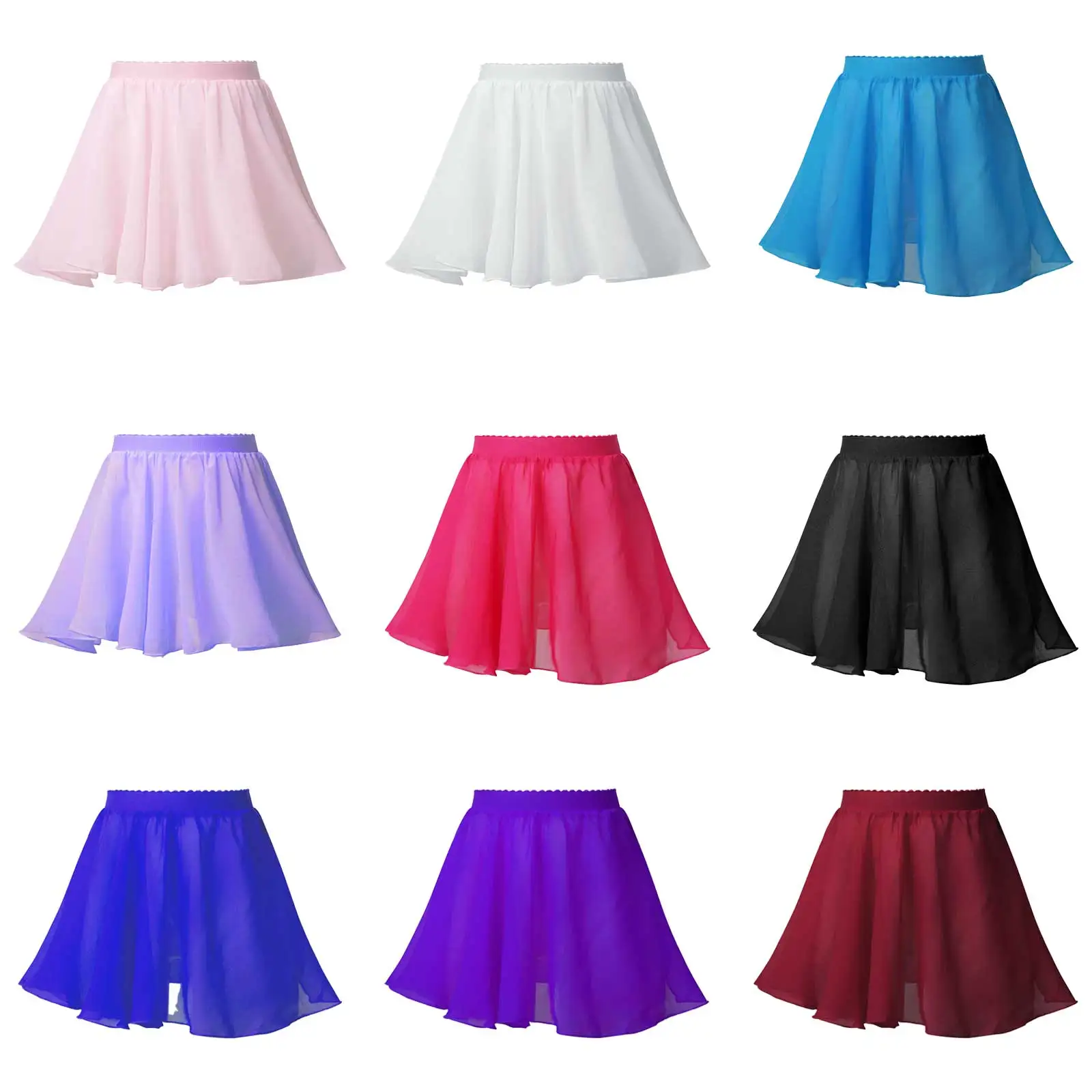 kids-girl-stylish-ballet-dancewear-skirts-elastic-waistband-solid-color-chiffon-veil-skirt-professional-ballerina-dance-costume