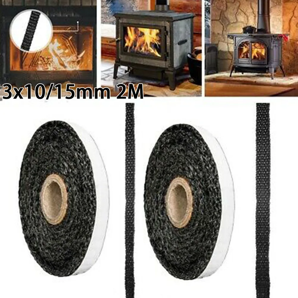 

10/15mm Stove Sealing Tape Bbb Stove Gasket Rope Aaa Self -Adhesive Glass Seal Fireplace Door Sealing Tape Stove Accessories