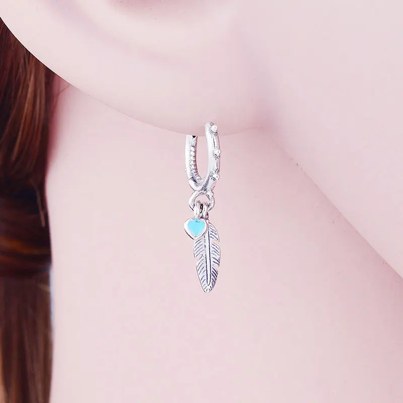 Женские серьги-гвоздики с кисточкой и перьями | Украшения аксессуары