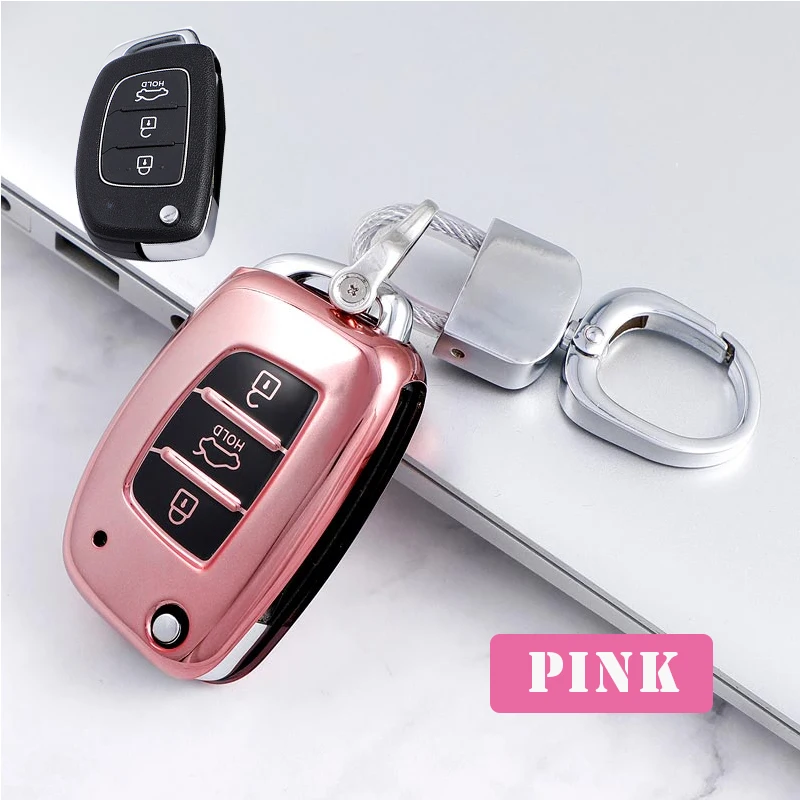ТПУ чехол для ключа автомобиля полное покрытие защитный Hyundai Tucson Creta ix25 i10 ix20 i30 HB20
