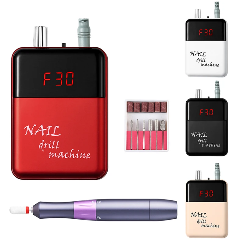 

Portable Rechargeable Nail Drill Machine Electric Nail File For Manicure Electric Manicure Drill Nail Polisher With LCD Display