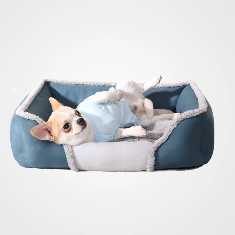 

Всесезонная кровать для собак, мягкий дышащий домик для собак, для маленьких средних и больших собак, моющаяся кровать для домашних животны...