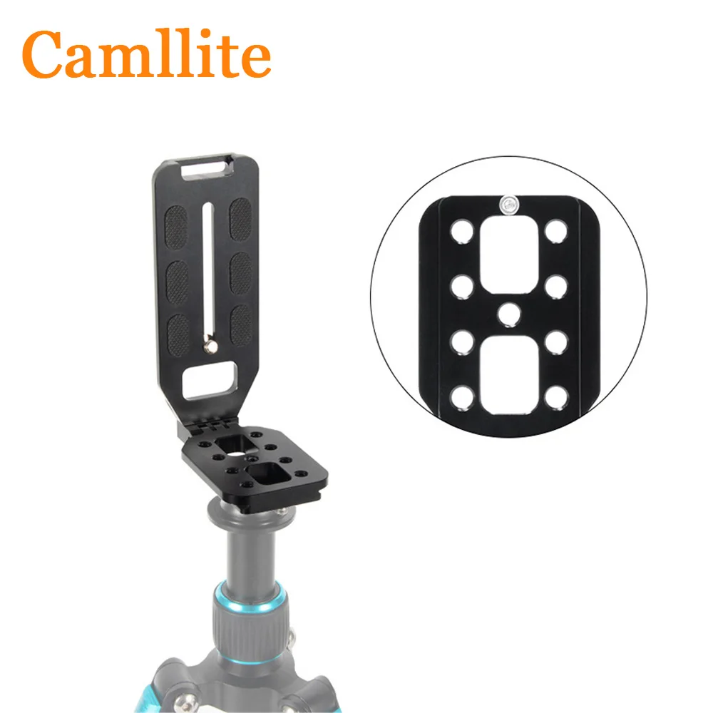 

Camllite Fold L Type Plate Tripod Head Mount Plate Universal Quick Release Plate For Camera Tripod Light Stand
