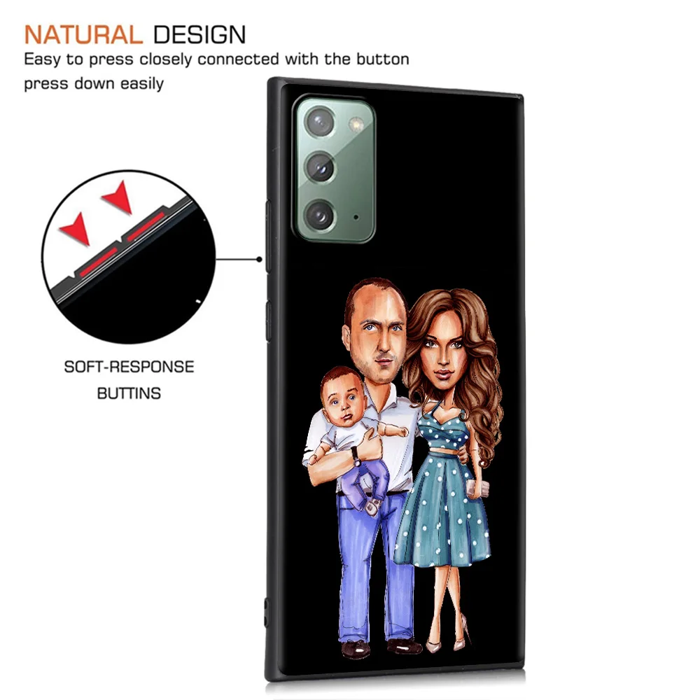 

Phone Case For Samsung Galaxy Note 20 10 Plus Lite Ultra Soft shell for SAMSUNG GALAXY 9 8 Silicon TPU Baby Mom Fashion Girl