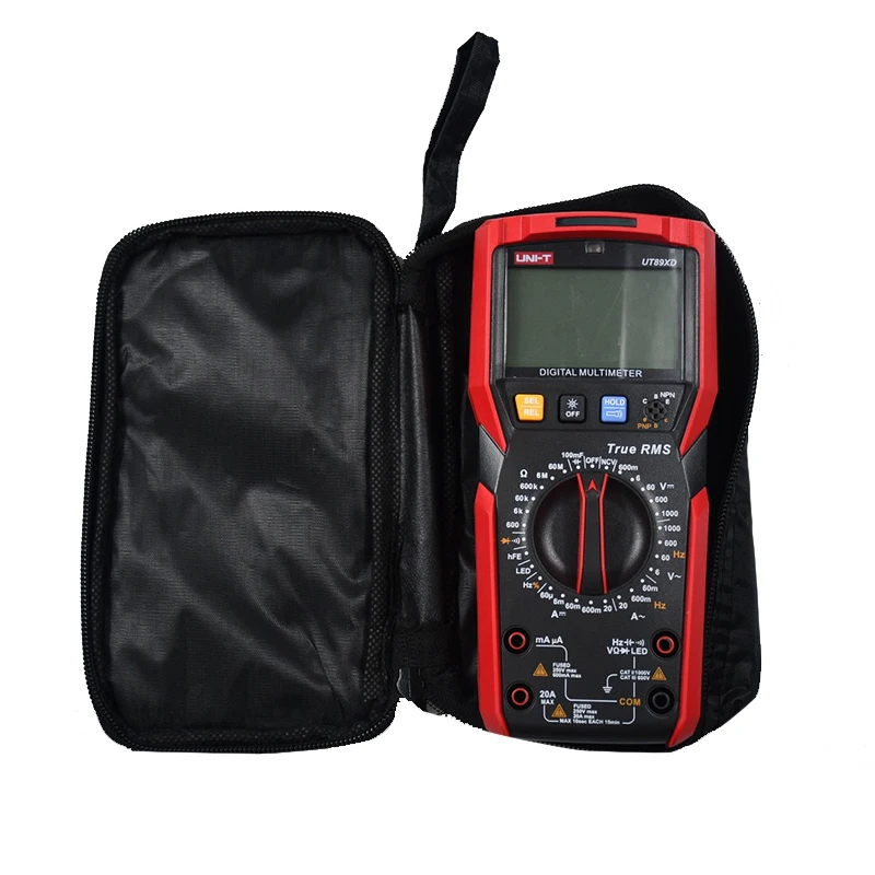 UNI-T UT89XD UT61E Multimeter Storage Bag Black Cloth Toolkit Pouch Tool Box Durable Waterproof Shockproof Soft Case 20*11.5*4.5 |