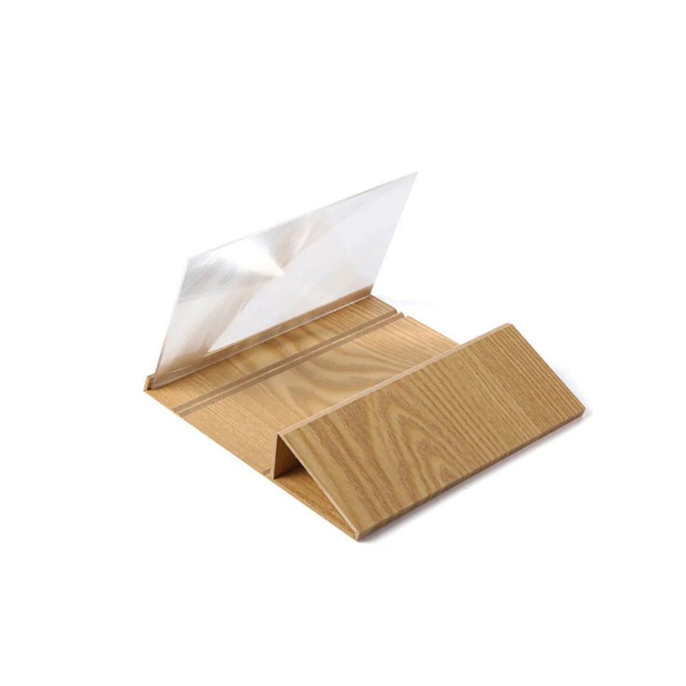 12 дюймов складной 3d увеличительное стекло для телефона экран с деревянной рамкой