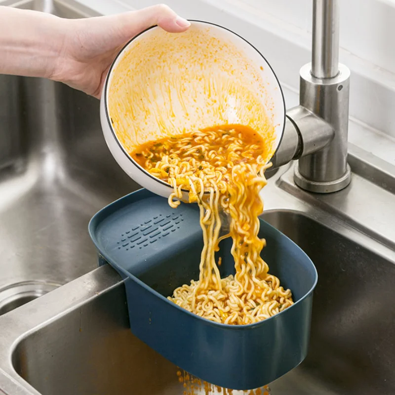 

2022 New Sink Kitchen Waste Basket Kitchen Supplies Rack Household Large Sink Drain Hanging Basket Storage Rack