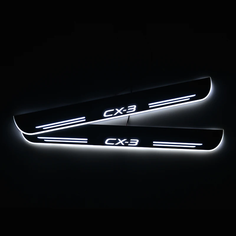 Светодиодный порога для Mazda CX 3 CX3 2015 2016 2017 2018 до 2020 светодиодный перемещение двери