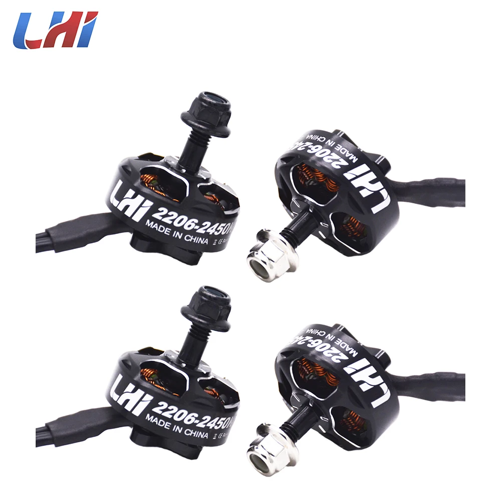 4 шт./лот LHI RS2206 2205 2204 2450KV CW/CCW бесщеточный двигатель использование для 20A ESC BLHeli_S fpv