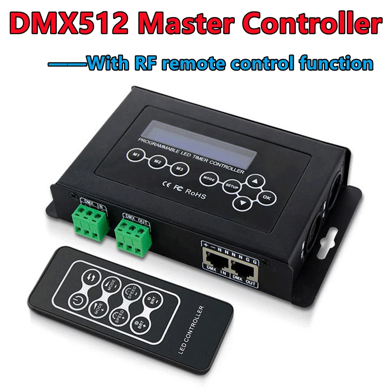 Digital Multiple X 512 master controller DMX512 signal Controller LCD Display+RF Wireless Remote DMX-DIY controller DIY