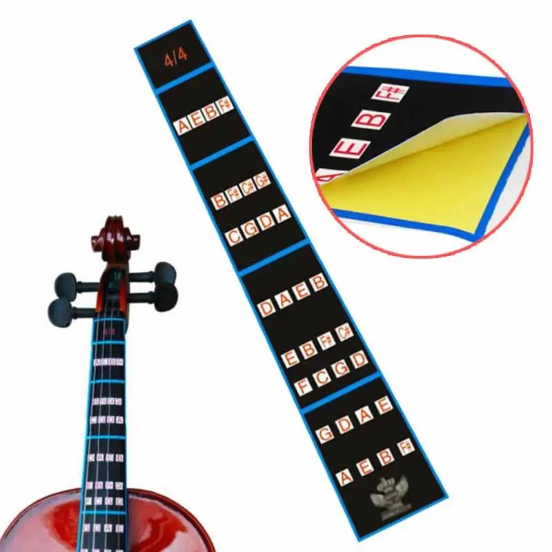 

2017 4/4 Violin Fiddle Position Marker Tape Fingerboard Chart Finger Marker