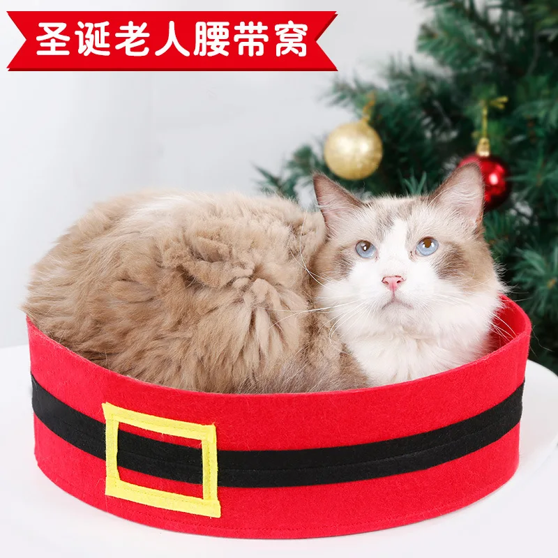 

Christmas Bat Cat Litter Holiday Simple Cat and Dog Sleeping Mattress Christmas Elderly Belt Cat Bed