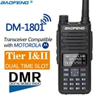 Портативная рация Baofeng DM-1801 цифровая VHFUHF Двухдиапазонная DMR Tier1 Tier2 Tier II с двойным временным слотом, цифроваяаналоговая зеркальная рация
