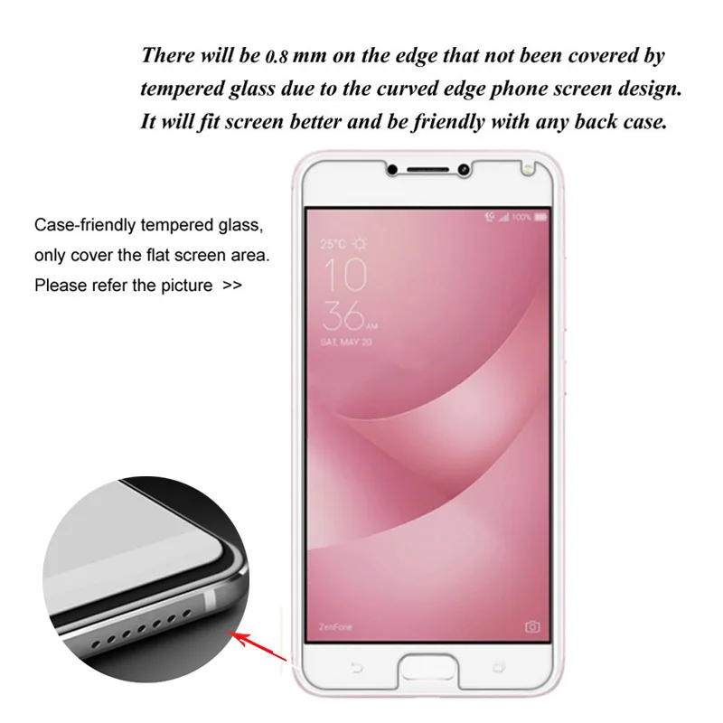 3 шт. закаленное стекло для Asus Zenfone 4 Max ZC554KL Zenfone4 Pro Plus защита экрана закаленная