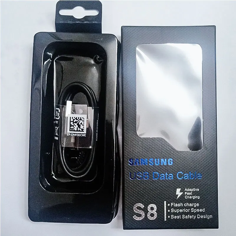 Оригинальный кабель для samsung Galaxy S8 S9 Plus 1 2 м Тип C быстрой зарядки и передачи данных