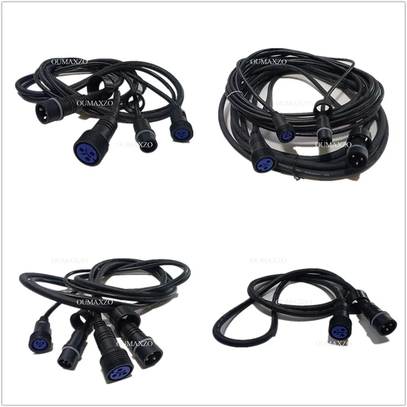 

Кабель питания, 2 м, 3 м, 5 м, 10 м, ip65, водонепроницаемый, DMX 512