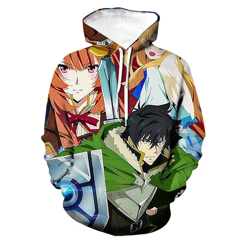 Толстовка унисекс с 3D-принтом восходящего героя щита Мужская и Женская толстовка