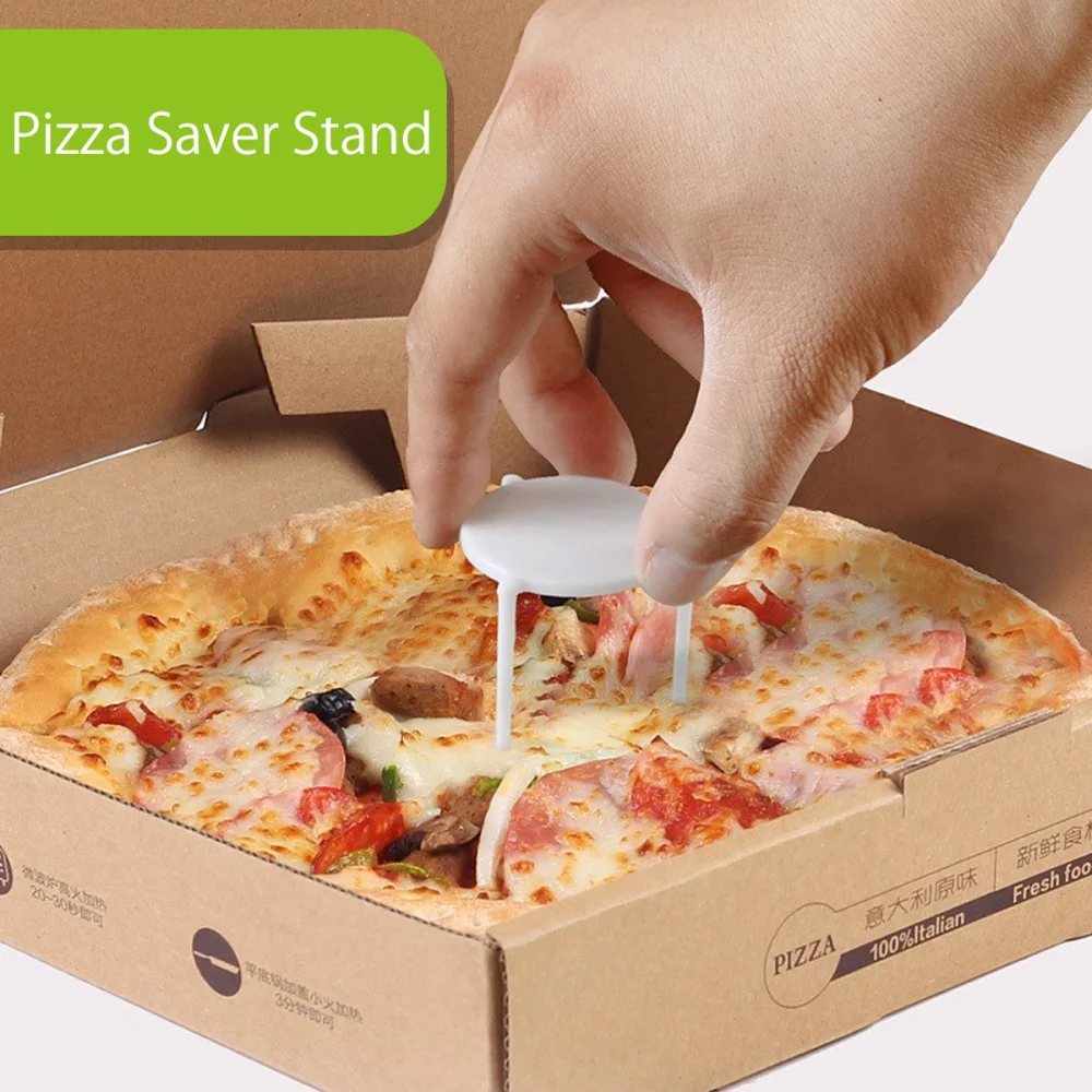 

100pcs White Pizza Stand Pizza Saver Stand Tripod Stack for Takeaway