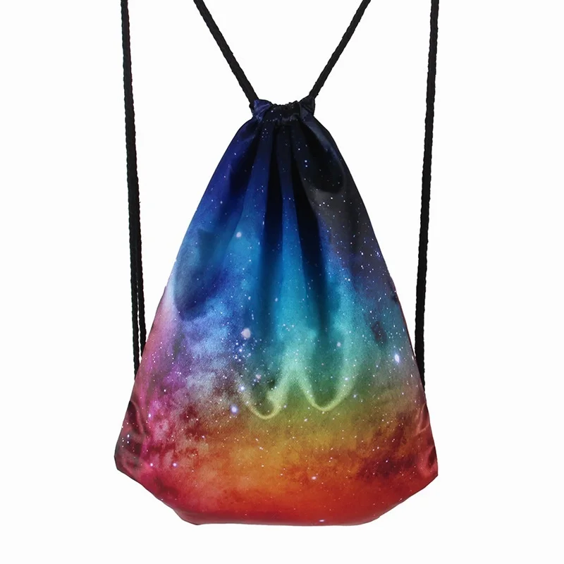 1 PC Star Pattern Travel Bag Drawstring Backpack Women Men Daily Knapsack Outdoor Travel for Training Swimming Fitness Bags