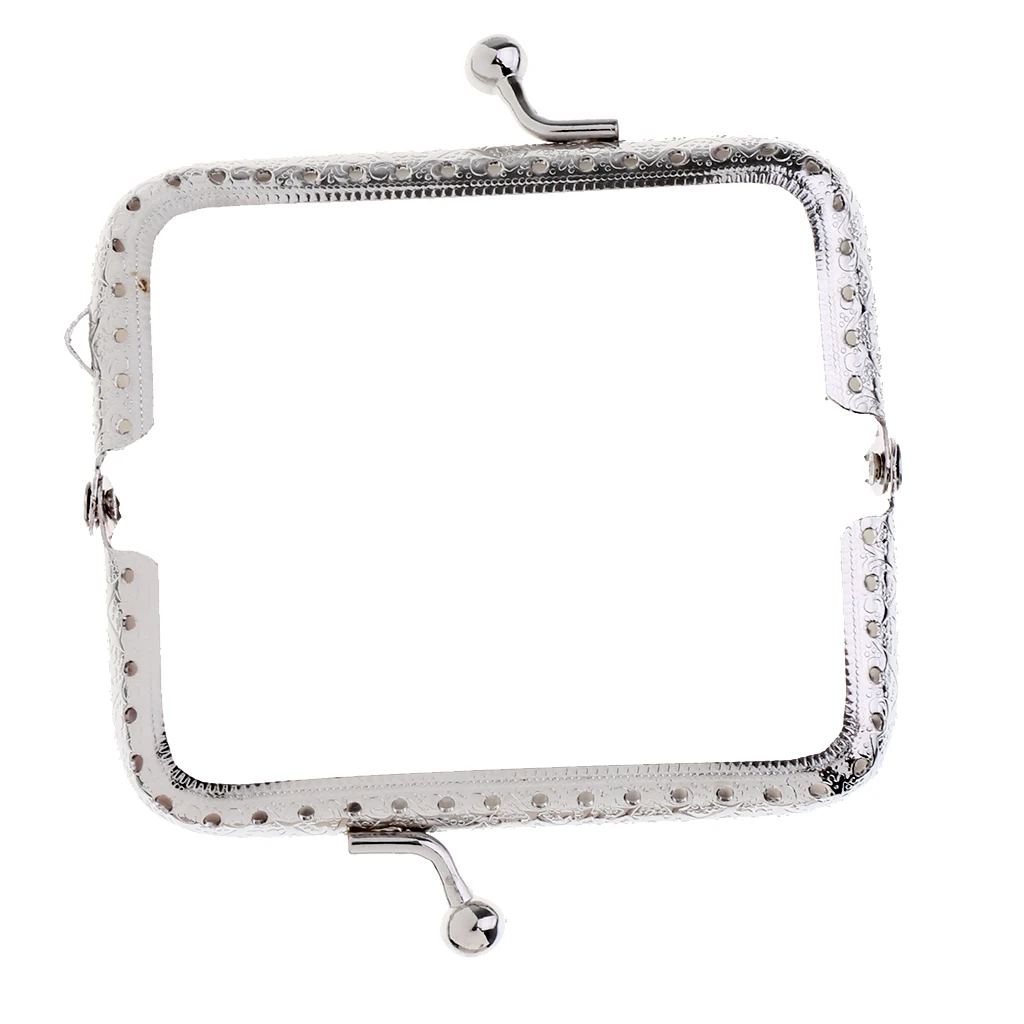 

Prettyia Retro Alloy Metal Flower Purse Bag DIY Craft Frame Kiss Clasp Lock