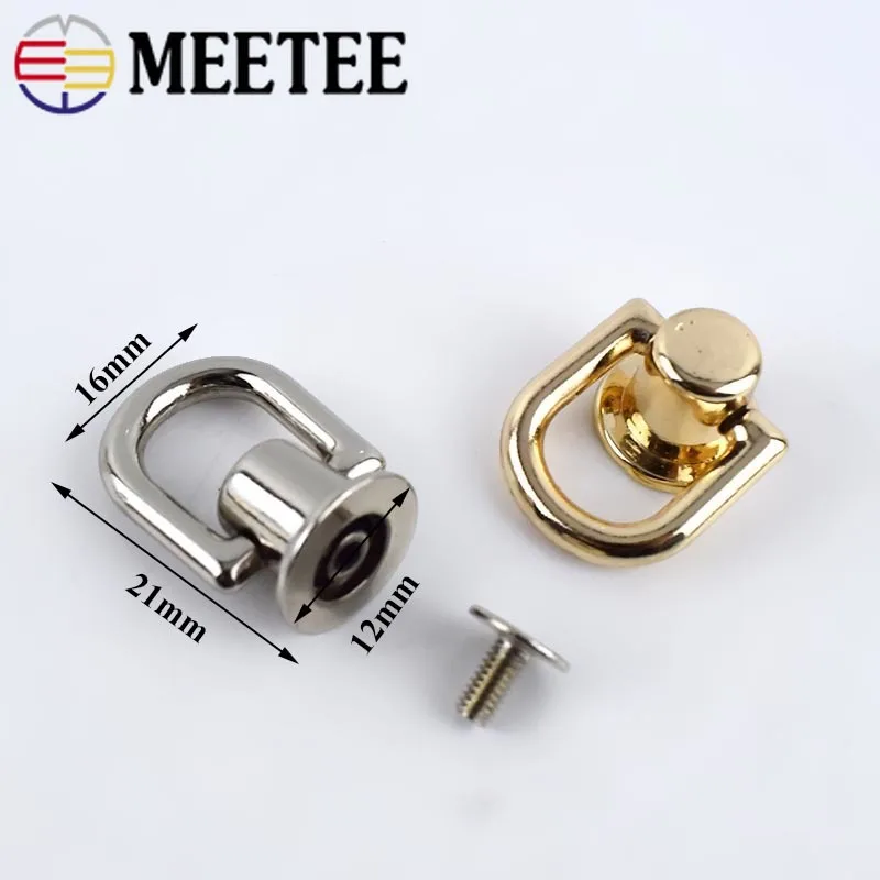 10 шт. d-образная сумка с ручками цепной крюк боковой зажим винт для ногтей