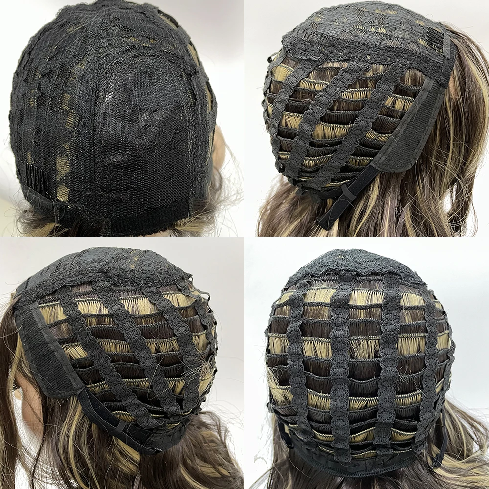 

Cheap Women's Long Wigs Mix Black Blonde Color Cosplay Wig Synthetic Hair Curly Wig For Black Women African American Female Wigs