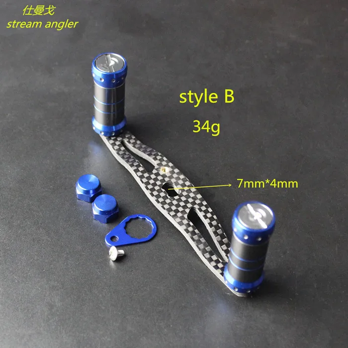 styleB light blue Алюминиевый сплав капли воды колеса коромысла ручка аксессуары с карбоновой ручкой подходит для рекламы - Цвет: styleB light blue
