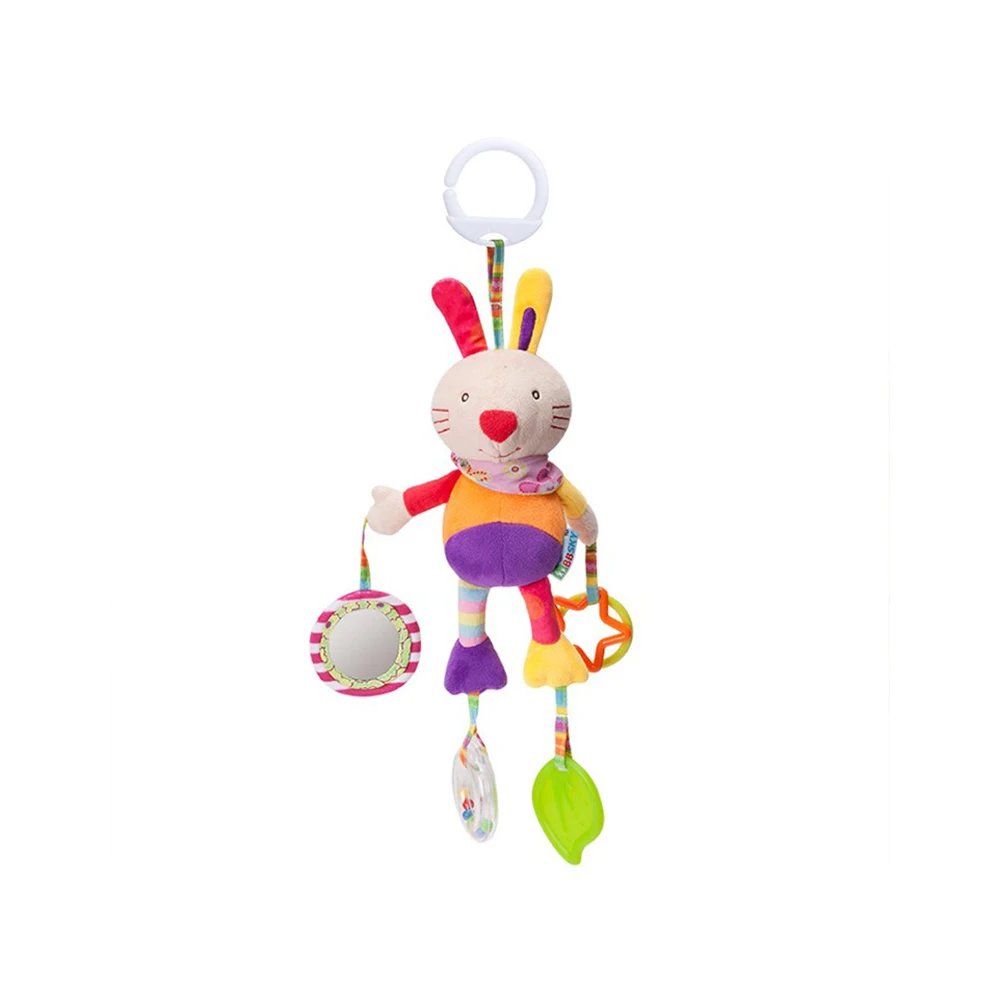 

Baby Toys 0-12 Months Crib Mobile Rattles Cute Plush Toy For Stroller Bed Hanging Cartoon Animal Wind Chime With Silicon Teether