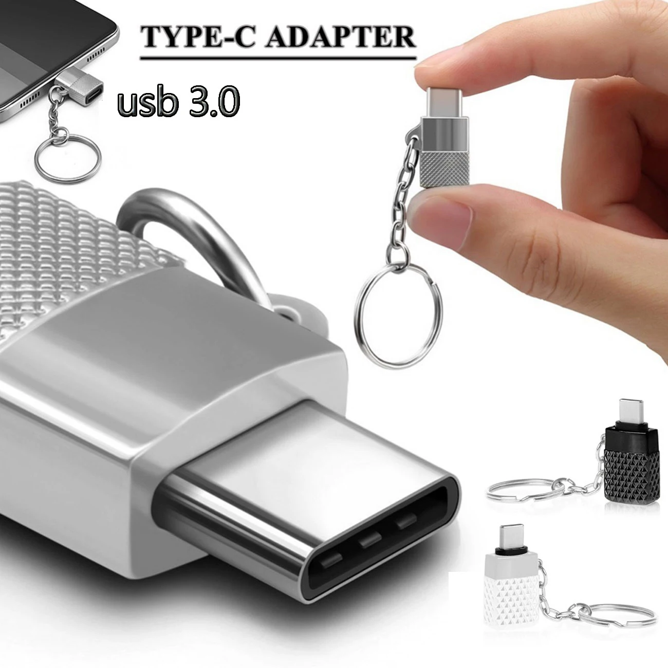 Адаптер USB 3 0 OTG с брелоком для ключей мини адаптер типа C передачи данных