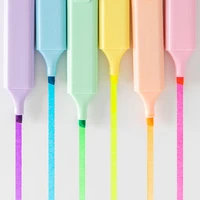 macaron color highlighter marker pen neon pure color spot liner pens for drawing highlight paper fax office school supplies f020