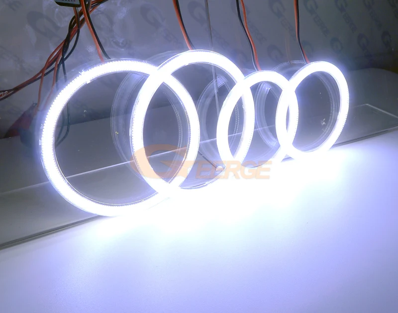 Отличные ультра яркие COB комплект светодиодов глаза ангела halo Кольца для Mercedes Benz E