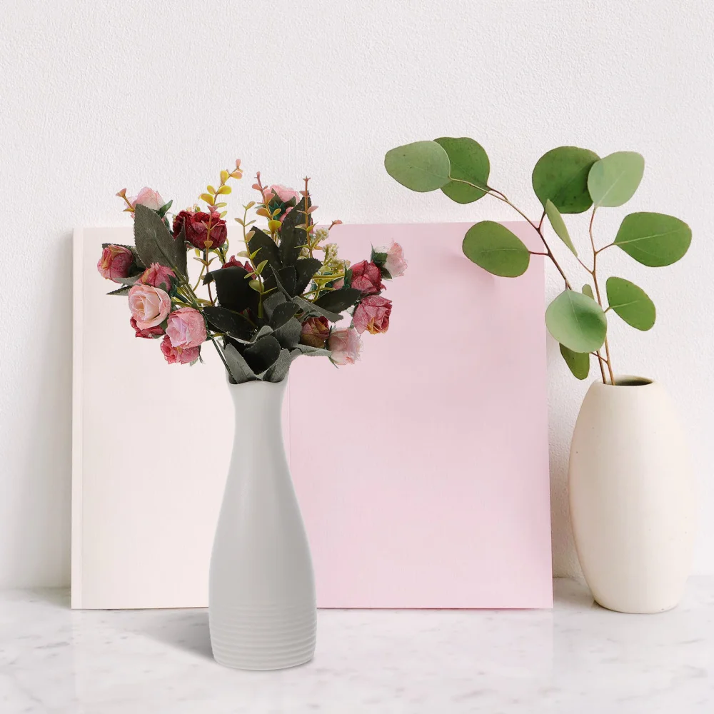 

1Pc Cat Ear Ceramic Art Vase Adornment Decorative Floral Pot Homestay Ornament