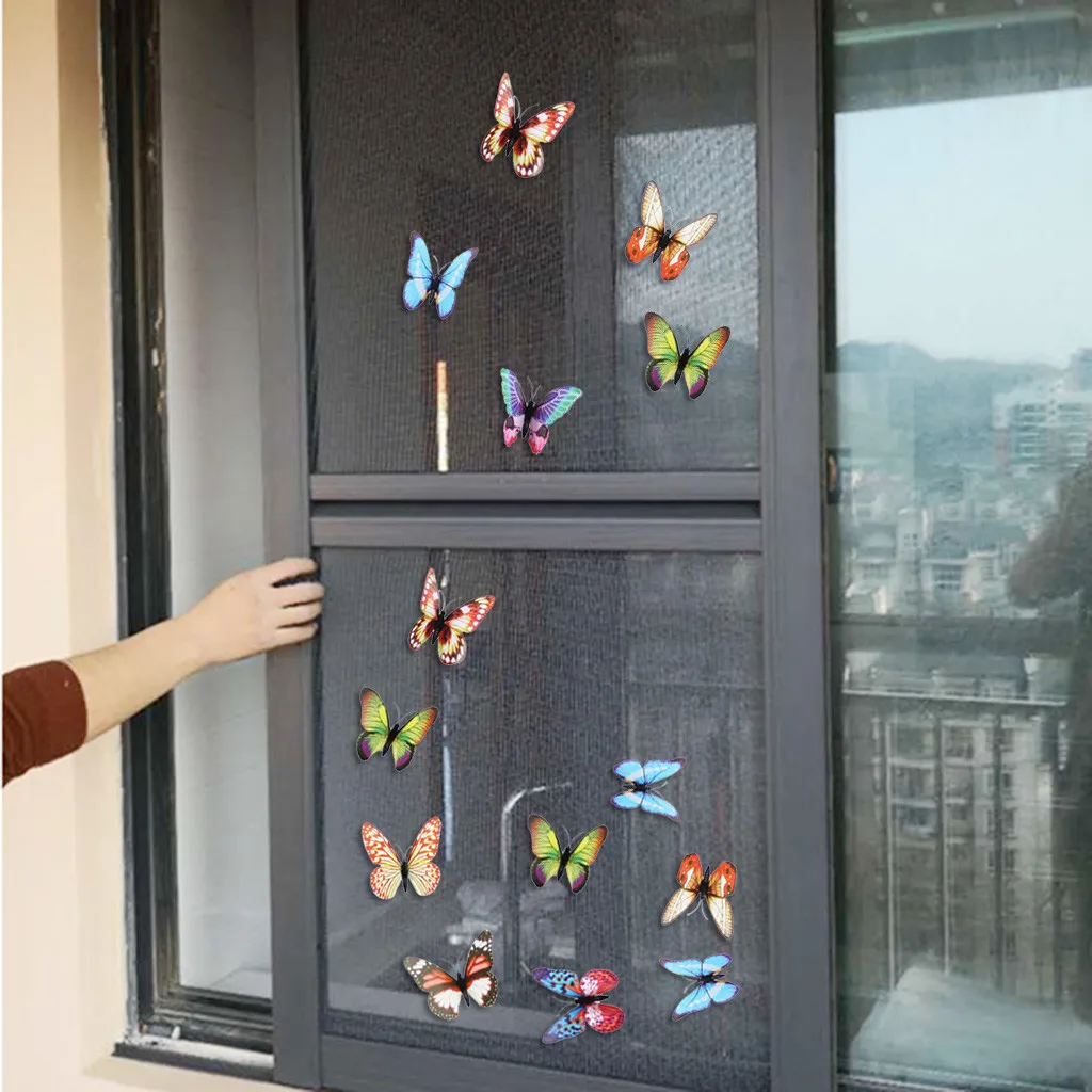 100 шт Моделирование светящаяся Бабочка 3D стены StickerHome фестиваль украшения