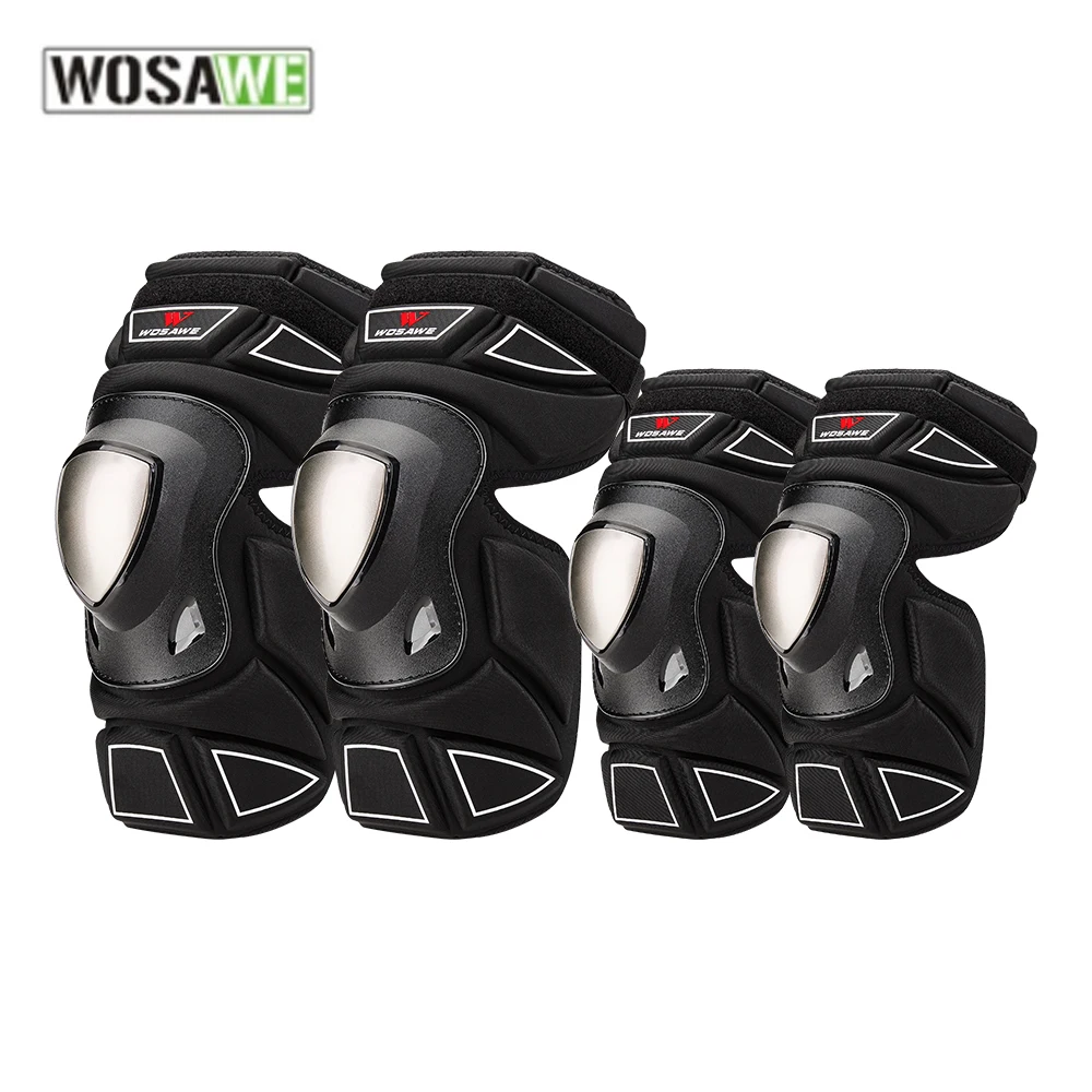 

WOSAWE Adult EVA Sports Elbow Knee Shin Armor Geer Guard Pads Protector for Motorcycle Motorbike Bike Racing Skate Ski Snowboard